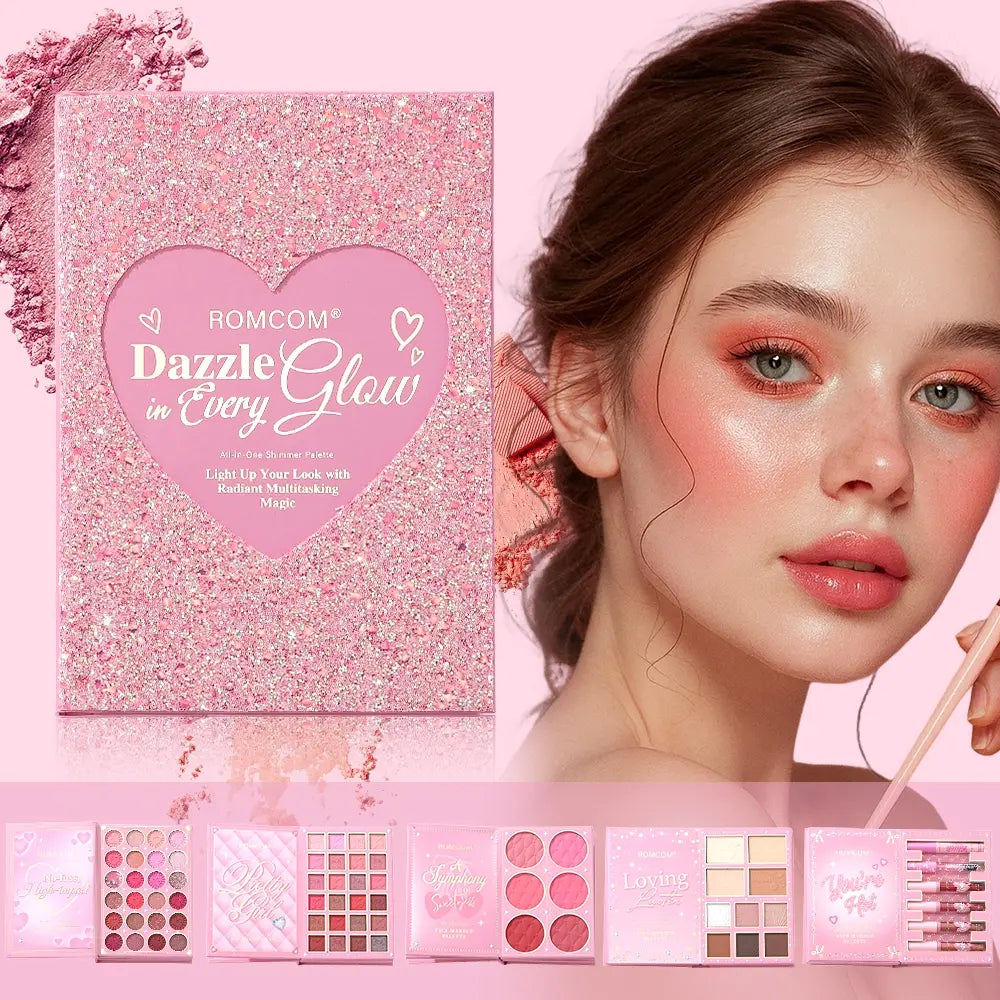 Beautiful Makeup Magic Book, 5-Page Multi-Color Pearlescent and Matte Eyeshadow, Powder Blush, High-Gloss Makeup and Lip Gloss Set, Makeup Sets, Ideal Holiday Party Gift for Women #GLOBAL PICKS