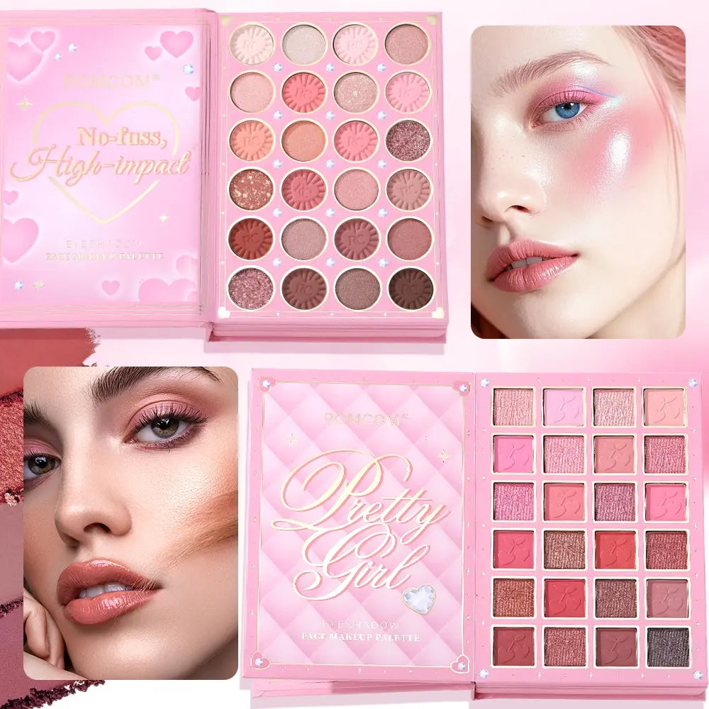 Beautiful Makeup Magic Book, 5-Page Multi-Color Pearlescent and Matte Eyeshadow, Powder Blush, High-Gloss Makeup and Lip Gloss Set, Makeup Sets, Ideal Holiday Party Gift for Women #GLOBAL PICKS