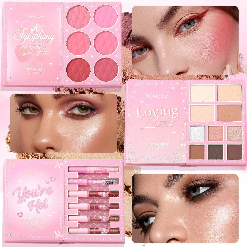 Beautiful Makeup Magic Book, 5-Page Multi-Color Pearlescent and Matte Eyeshadow, Powder Blush, High-Gloss Makeup and Lip Gloss Set, Makeup Sets, Ideal Holiday Party Gift for Women #GLOBAL PICKS